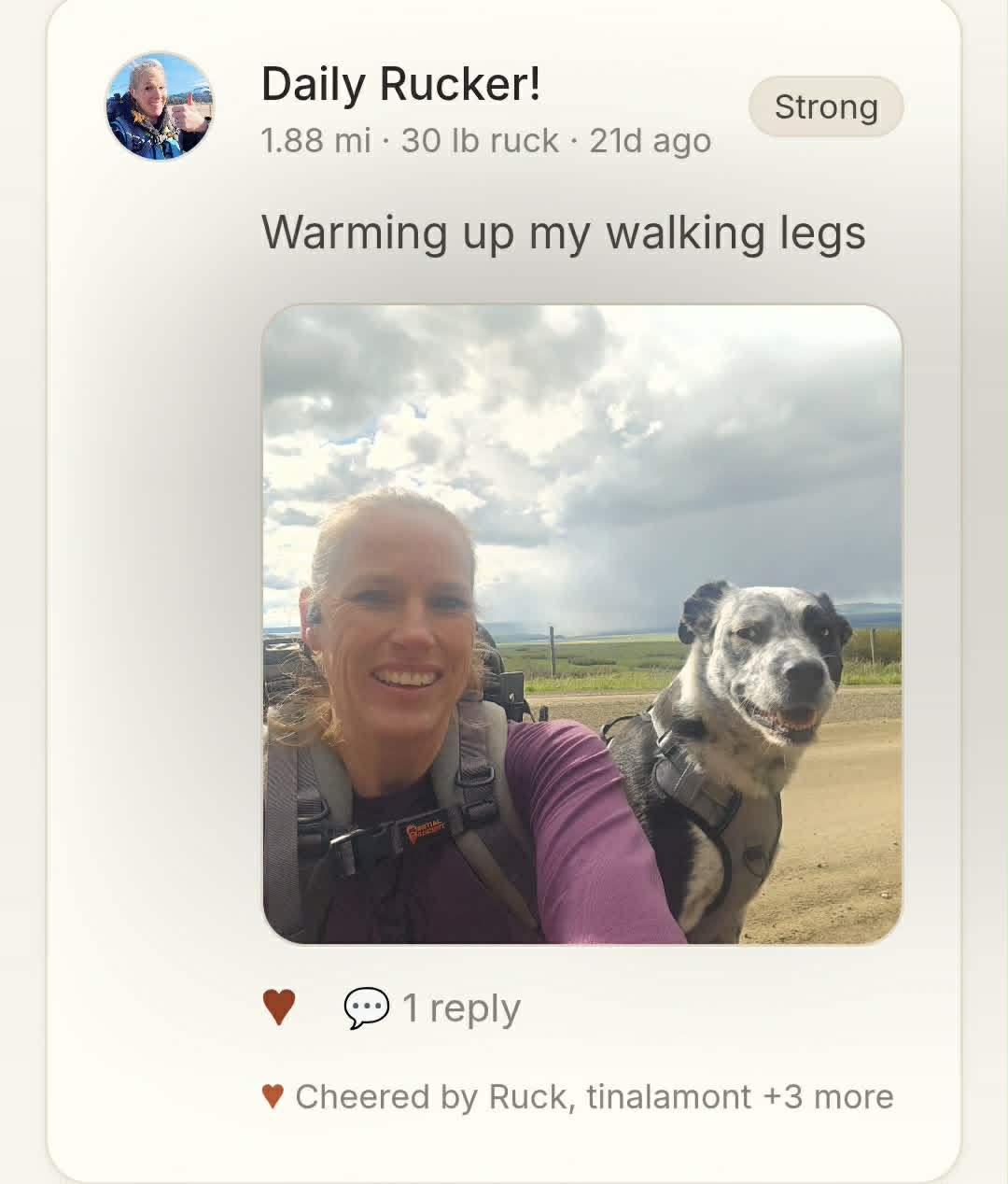 Warming up my walking legs