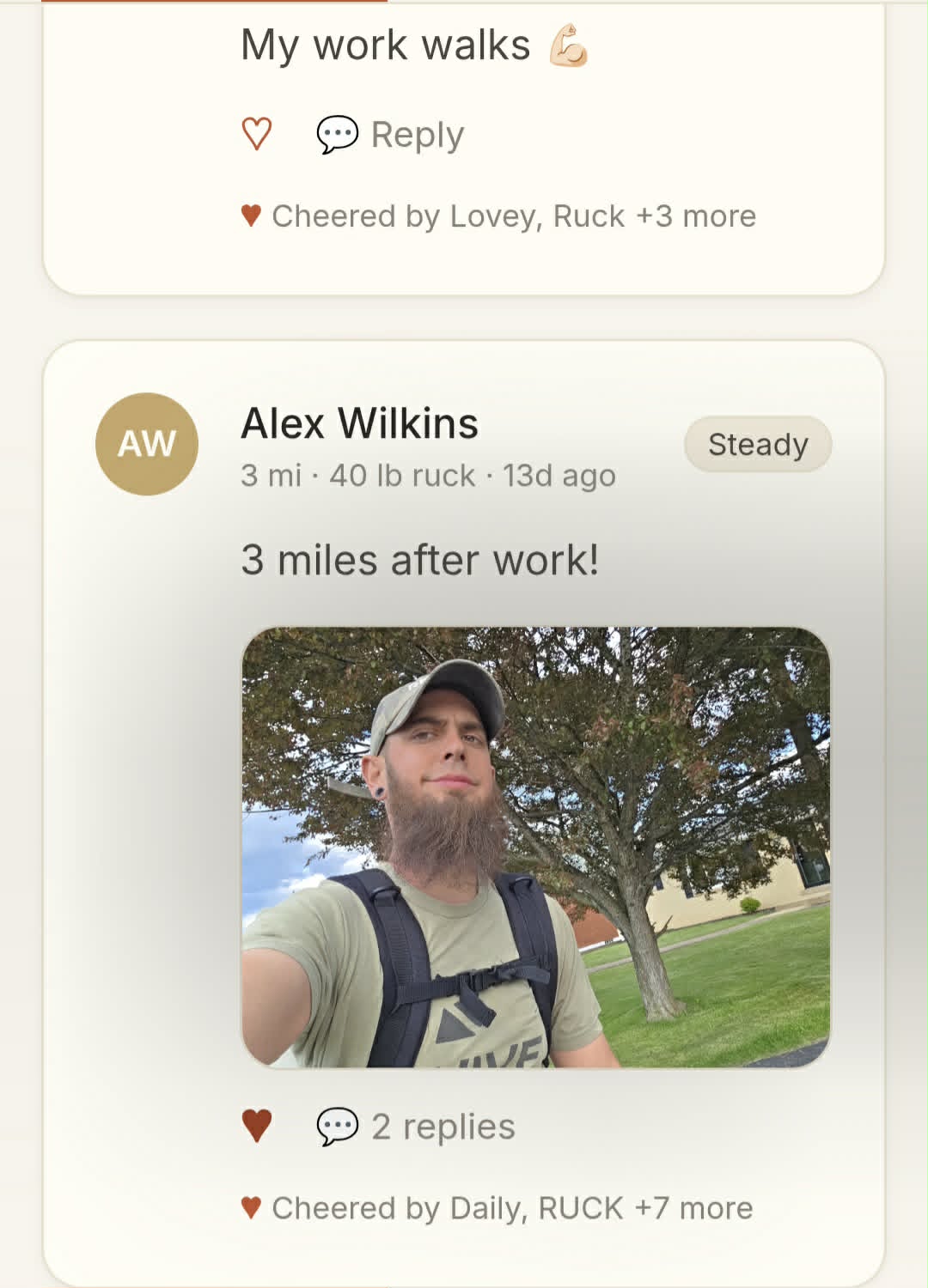 3 miles after work!