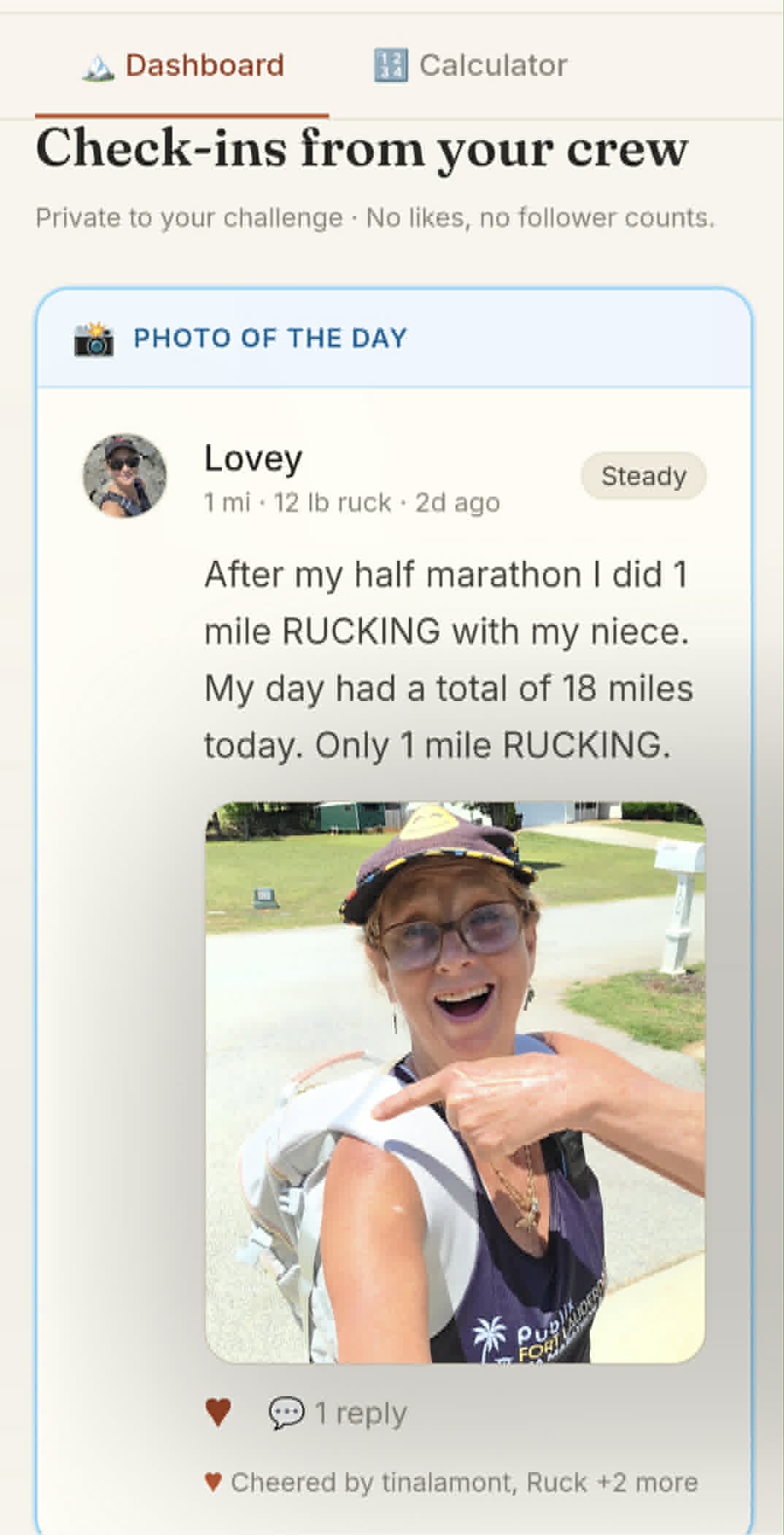 Community feed with Photo of the Day